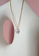 Herinneringssteen ketting 'Ovaal' | As omgevormd tot ovale herinneringssteen | gftd. jewelry