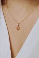 Asjuweel ketting 'Round' | Ronde hanger met as verwerkt | gftd. jewelry