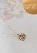 14 karaat gouden hanger 'Little Moon' | Gepersonaliseerde gouden hanger met gravure | gftd. jewelry