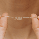 Naamketting zilver drukletters