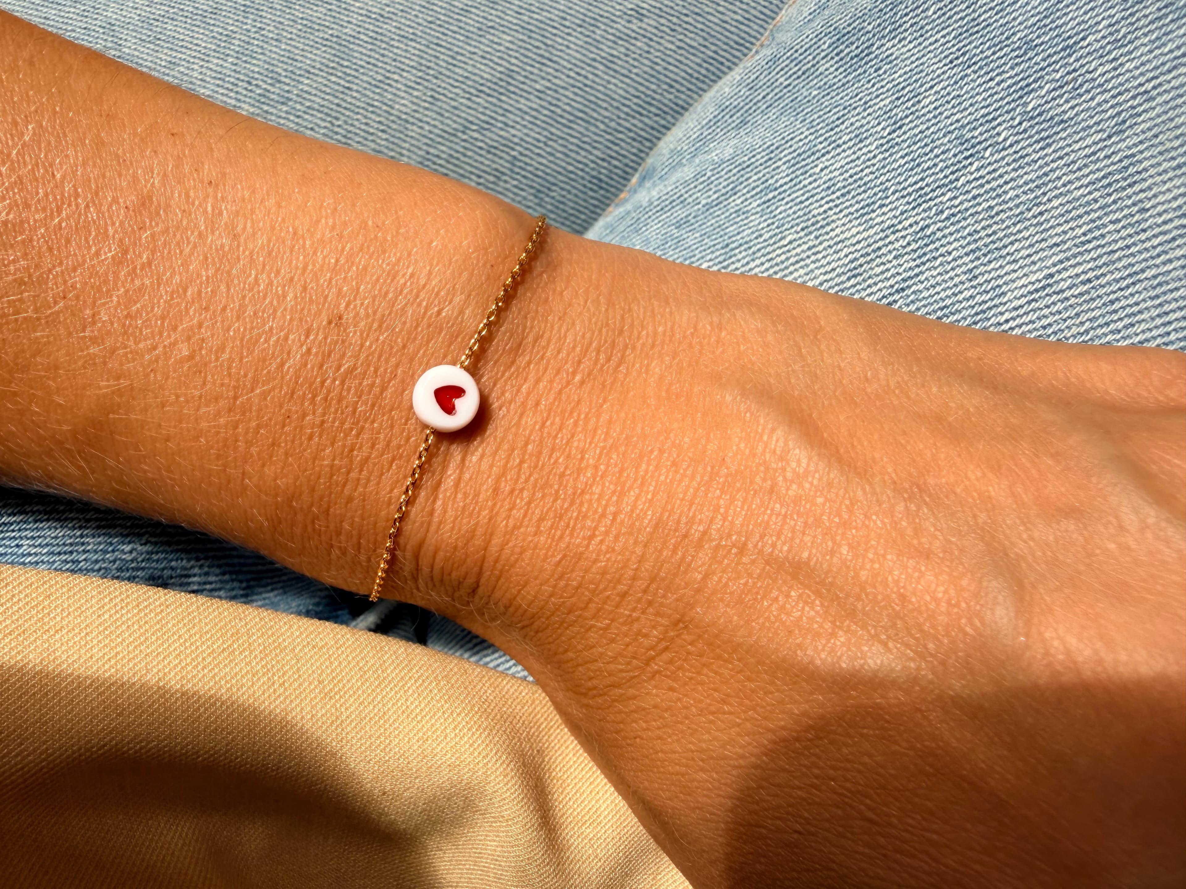 Armband met koesterhartje | Gepersonaliseerde armband met koesterhartje | gftd. jewelry