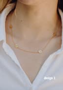 Letterketting 4 initialen op maat uitgefreesde letters geelgoud verguld gftd. jewelry