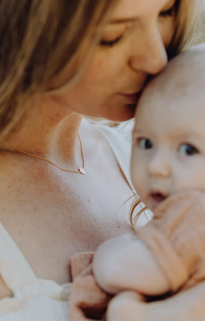 Ketting met 1 bedel | Gepersonaliseerde ketting met initiaal of geboortesteen | gftd. jewelry