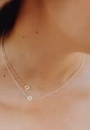 Initialen ketting 1 bedel zilver uitgefreesde letter uniek design gftd. jewelry