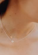 Initialen-Kette mit 1 Silber-Anhänger, ausgeschnittene Buchstaben im einzigartigen Design, gftd. jewelry.