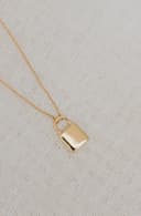 Asjuweel 'Lock' | Slotjesvormige ashanger met ketting in zilver of goud | gftd. jewelry