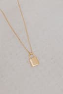 Asjuweel 'Lock' | Slotjesvormige ashanger met ketting in zilver of goud | gftd. jewelry