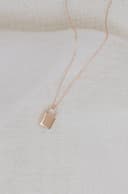 Asjuweel 'Lock' | Slotjesvormige ashanger met ketting in zilver of goud | gftd. jewelry