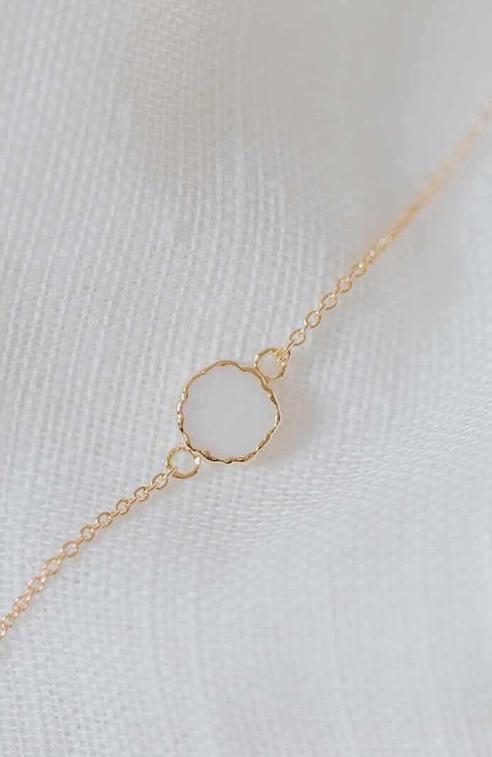 Moedermelk armband 'Round' | Moedermelkjuweel als ronde armband in zilver of goud | gftd. jewelry