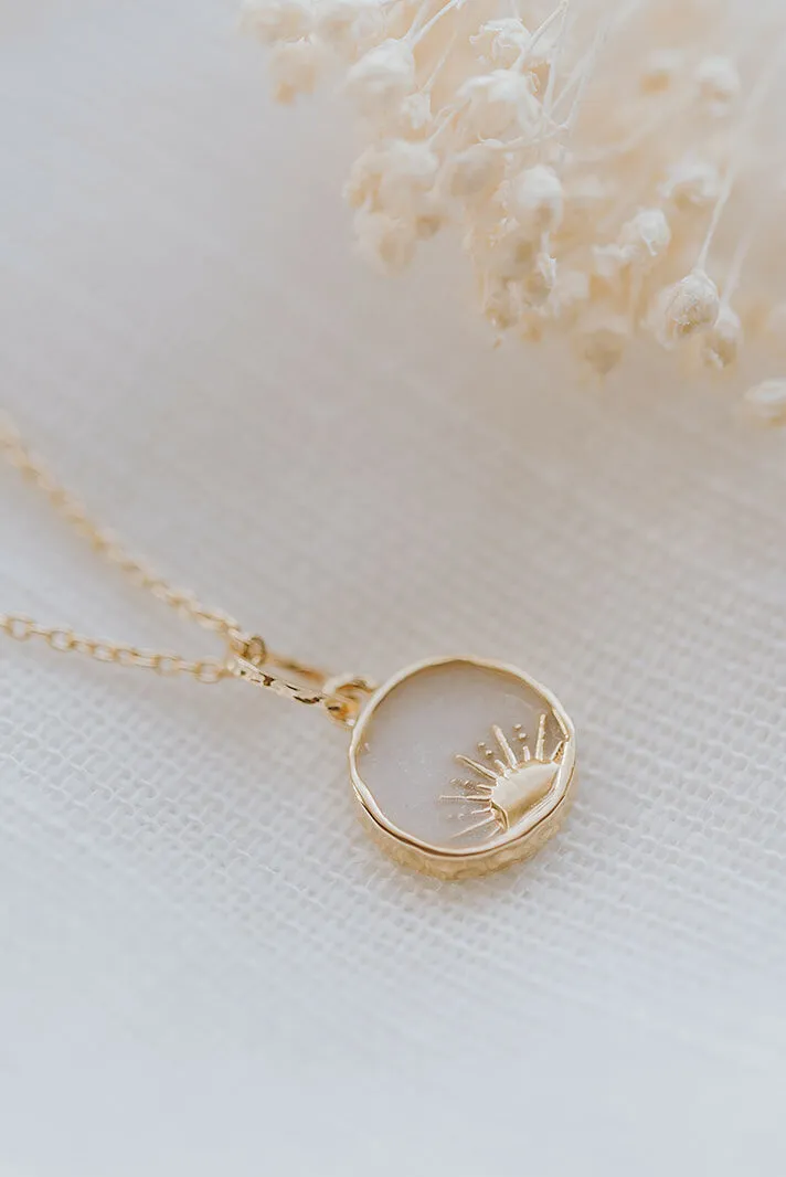 Moedermelk ketting 'Rising Sun' | Moedermelkjuweel met zon hanger | gftd. jewelry