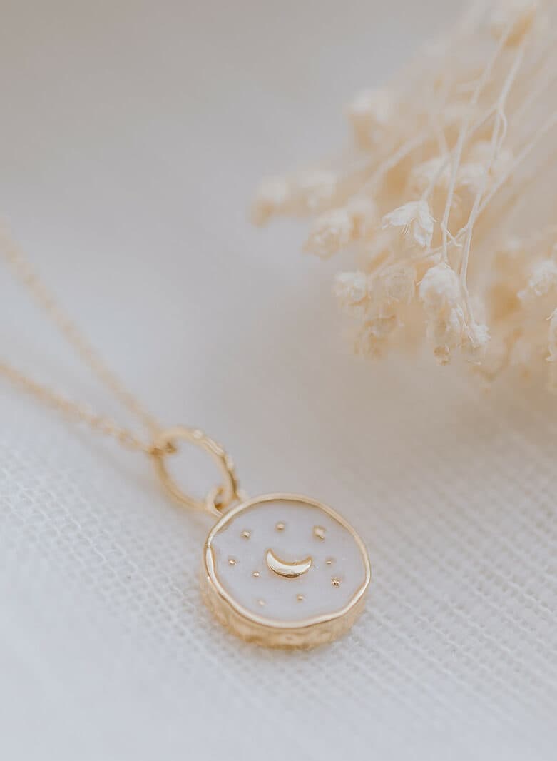 Moedermelk ketting 'My Moon and Stars' | Moedermelkjuweel met maan en sterren hanger | gftd. jewelry