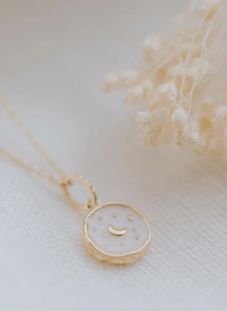 Muttermilch Kette 'My Moon and Stars' | Muttermilchschmuck Mond und Sterne Anhänger | gftd. jewelry
