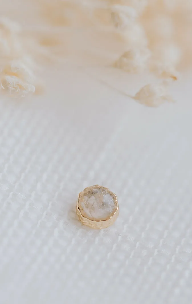 Boucles d'oreilles cinéraires 'Round Stud' | Clous avec cendres | gftd. jewelry
