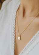 Bijou cinéraire 'Lock' | Pendentif cadenas avec cendres et collier | gftd. jewelry