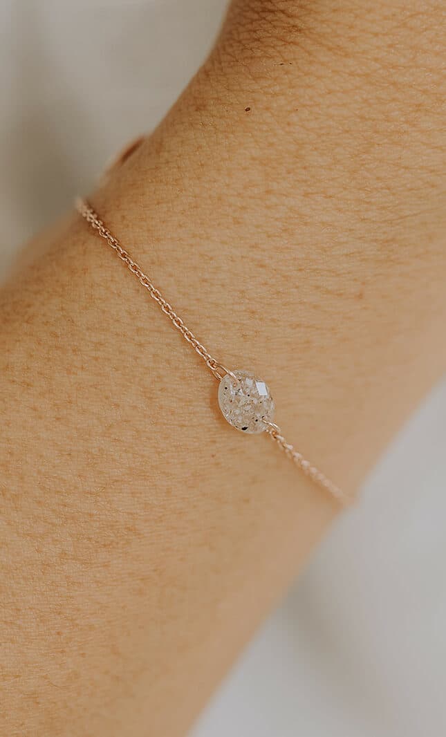 Herinneringssteen armband 'Ovaal' | As omgevormd tot ovale herinneringssteen | gftd. jewelry