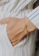 Initialen armband 2 bedels letters op maat geelgoud verguld gftd. jewelry