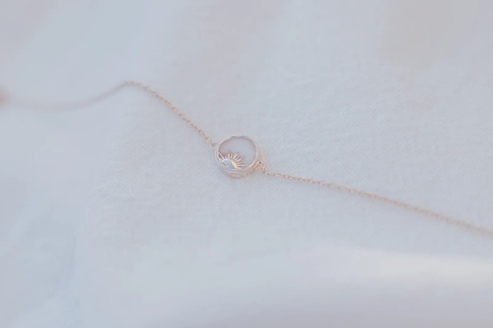 Muttermilch Armband 'Rising Sun' | Muttermilchschmuck Sonnen Armband Silber oder Gold | gftd. jewelry