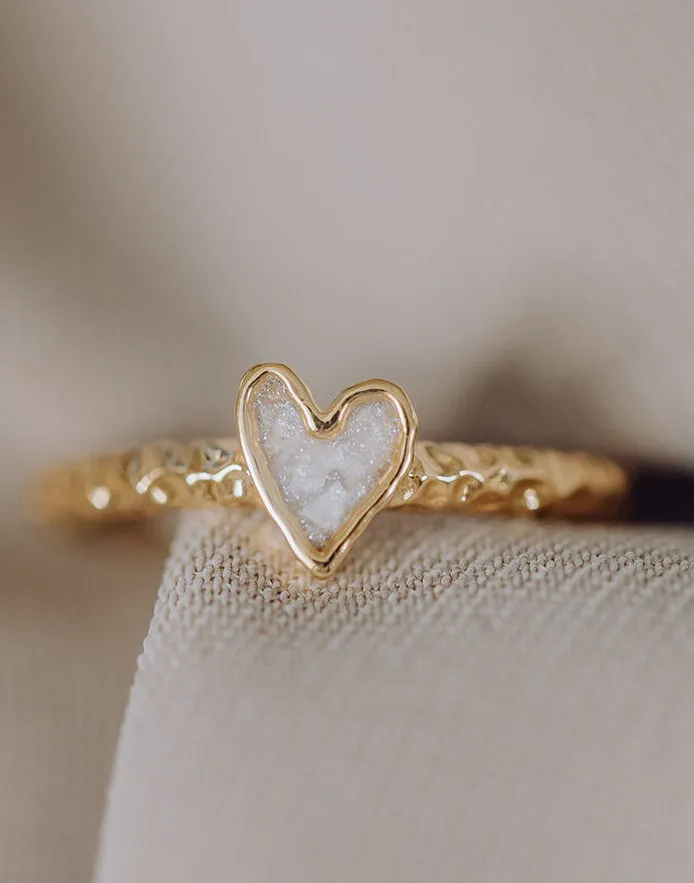 Bague cinéraire 'My Heart' | Bague cœur avec cendres | gftd. jewelry