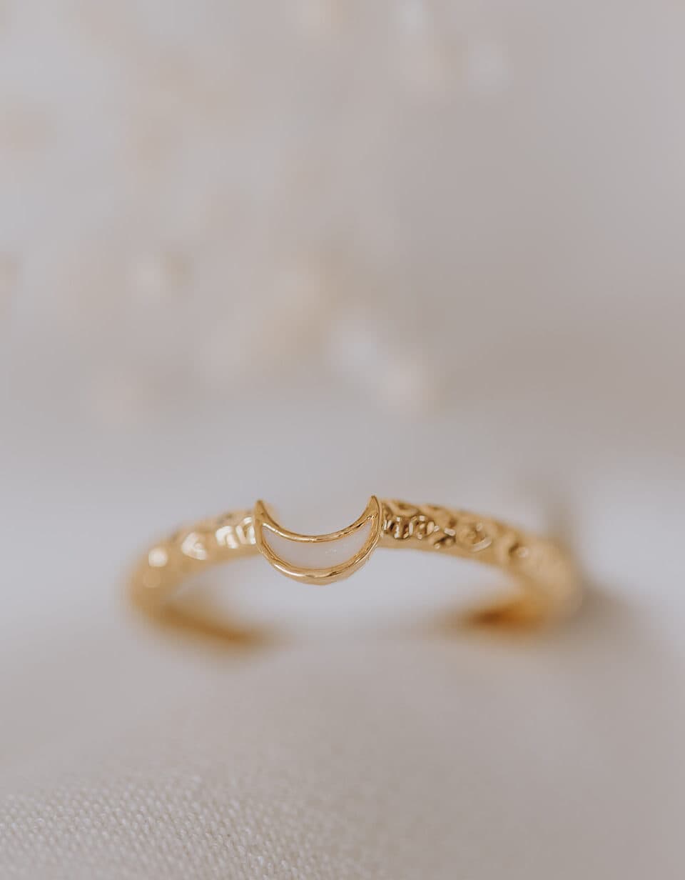 Moedermelk ring 'Moon' | Moedermelkjuweel als ring in zilver of goud | gftd. jewelry