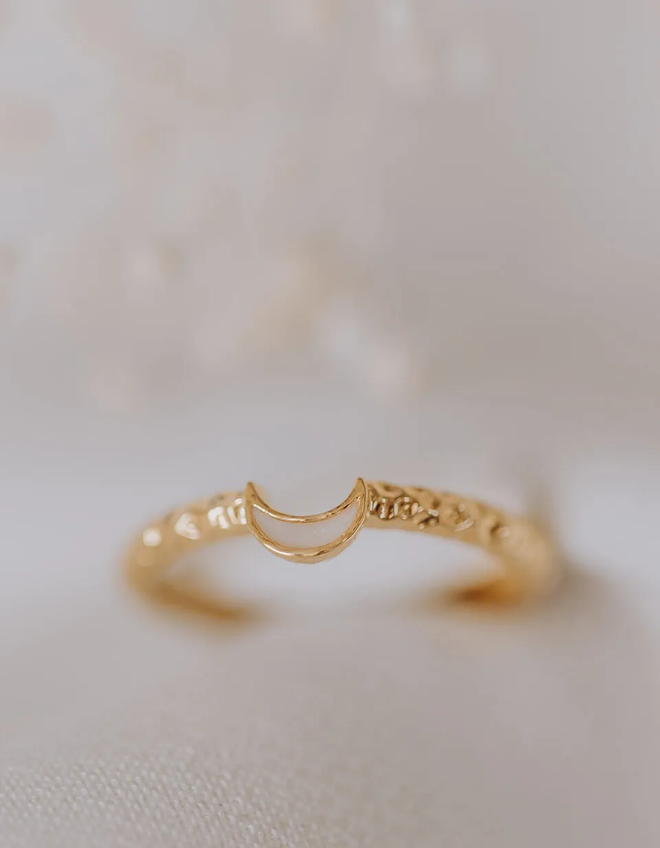 Muttermilch Ring 'Moon' | Muttermilchschmuck als Ring in Silber oder Gold | gftd. jewelry
