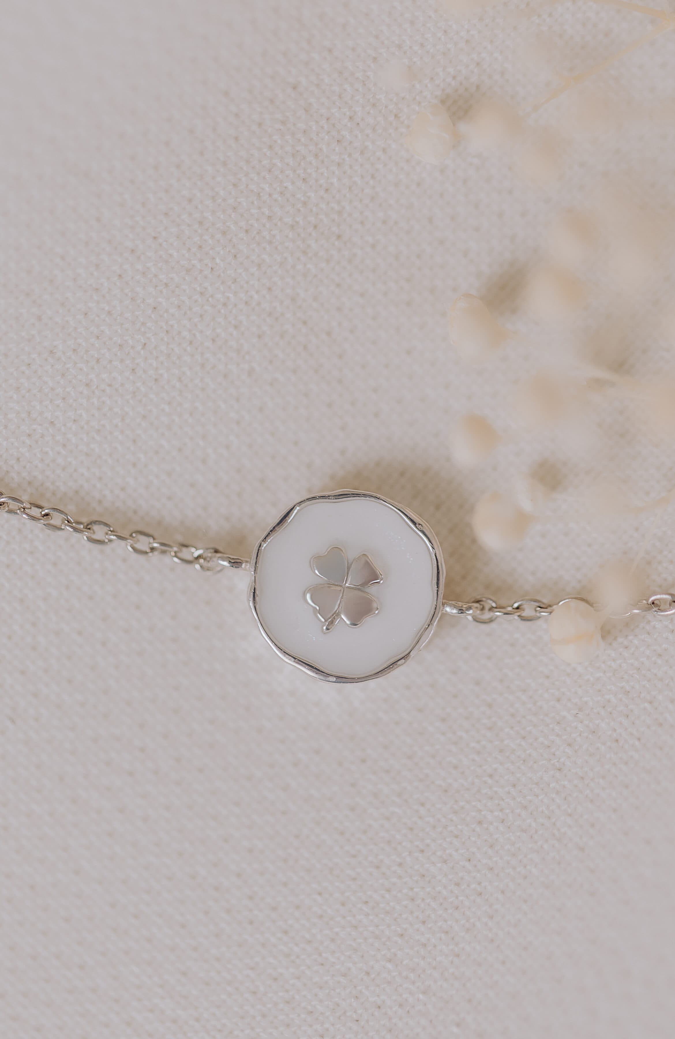 Moedermelk armband 'Klaver' | Moedermelkjuweel met klavertje vier als armband | gftd. jewelry