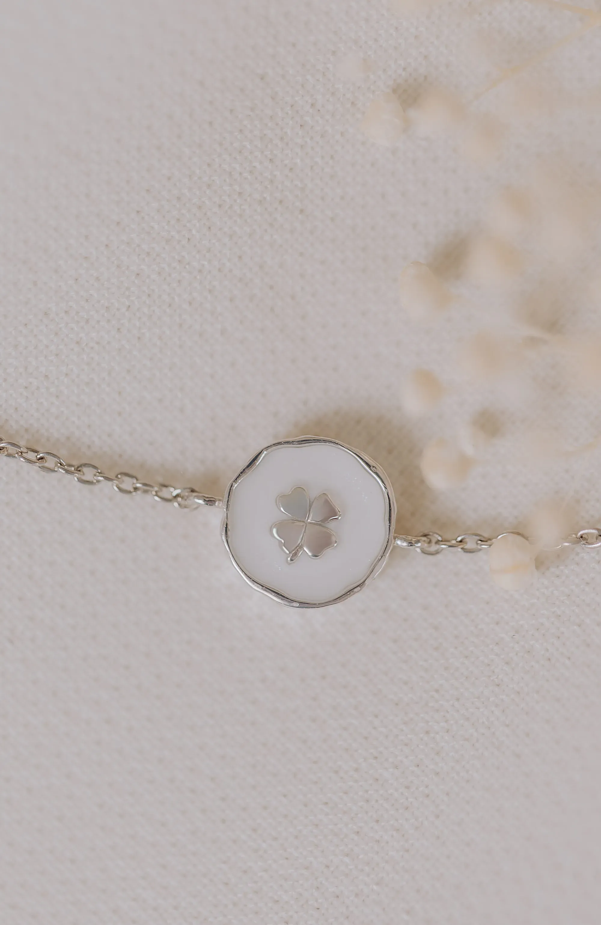 Muttermilch Armband 'Kleeblatt' | Muttermilchschmuck vierblättriges Kleeblatt Armband | gftd. jewelry
