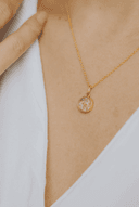 Asjuweel ketting 'My Moon and Stars' | Maan en sterren hanger met as | gftd. jewelry