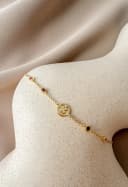 Bracelet with 5 Charms | Personalised Initial Bracelet with 5 Initials or Birthstones | gftd. jewelry