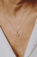 Asjuweel ketting 'Round' | Ronde hanger met as verwerkt | gftd. jewelry