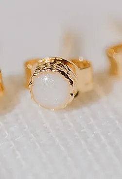 Muttermilch Ohrringe 'Round' | Muttermilchschmuck in runden Ohrringen | gftd. jewelry