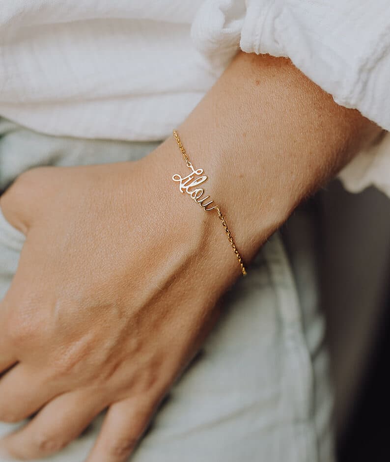 Naamarmband | Gepersonaliseerde armband met naam in zilver of goud | gftd. jewelry