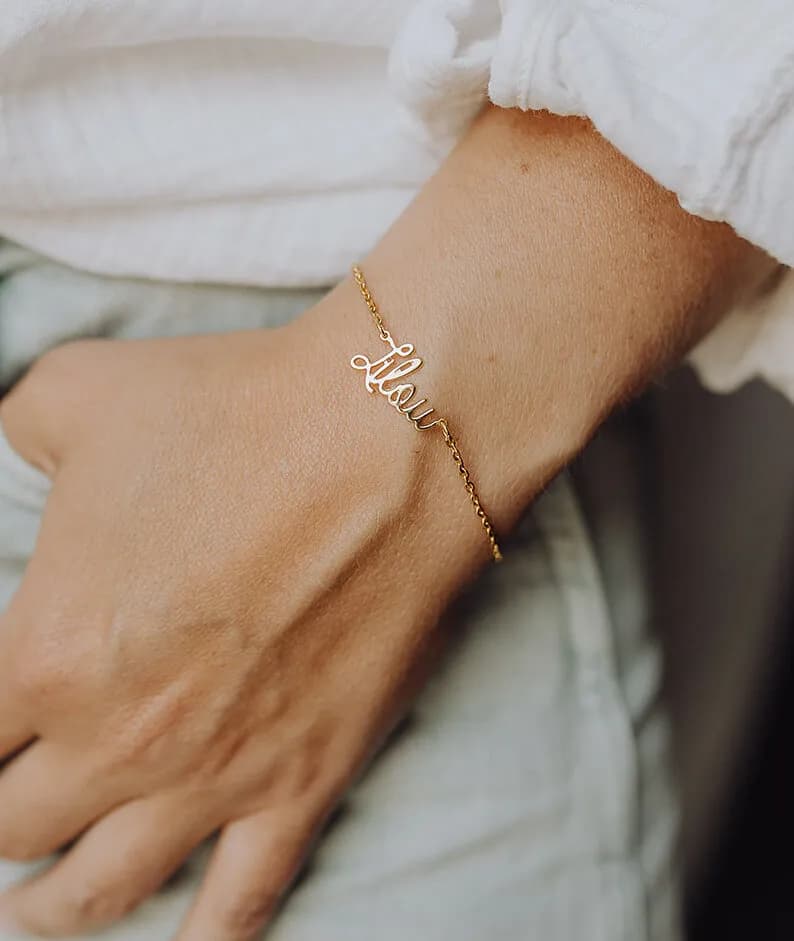 Bracelet prénom | Bracelet personnalisé avec prénom en argent ou or | gftd. jewelry