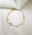 Bracelet with 6 Charms | Personalised Initial Bracelet with 6 Initials or Birthstones | gftd. jewelry