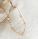Gepersonaliseerde ketting 5 bedels geelgoud verguld initialen gftd. jewelry