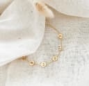 Bracelet with 5 Charms | Personalised Initial Bracelet with 5 Initials or Birthstones | gftd. jewelry