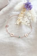 Armband met 5 bedels | Gepersonaliseerde letterarmband met 5 initialen of geboortestenen | gftd. jewelry
