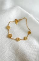 Bracelet with 5 Charms | Personalised Initial Bracelet with 5 Initials or Birthstones | gftd. jewelry