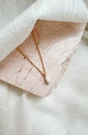 Borstvoedingsjuweel ketting Mini Druppel subtiele druppel herinneringssteen geelgoud verguld