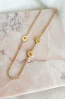Letterketting 3 initialen op maat uitgefreesde letters geelgoud verguld gftd. jewelry