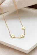 Initialen-Kette mit 3 gelbvergoldeten Anhängern, personalisierte Kinder, gftd. jewelry.