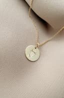 14 karaat gouden hanger 'Moon' | Gepersonaliseerde gouden hanger met gravure | gftd. jewelry