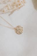 14 karaat gouden hanger 'Little Moon' | Gepersonaliseerde gouden hanger met gravure | gftd. jewelry