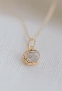 Asjuweel ketting 'Round' | Ronde hanger met as verwerkt | gftd. jewelry