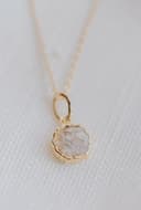 Asjuweel ketting 'Round' | Ronde hanger met as verwerkt | gftd. jewelry