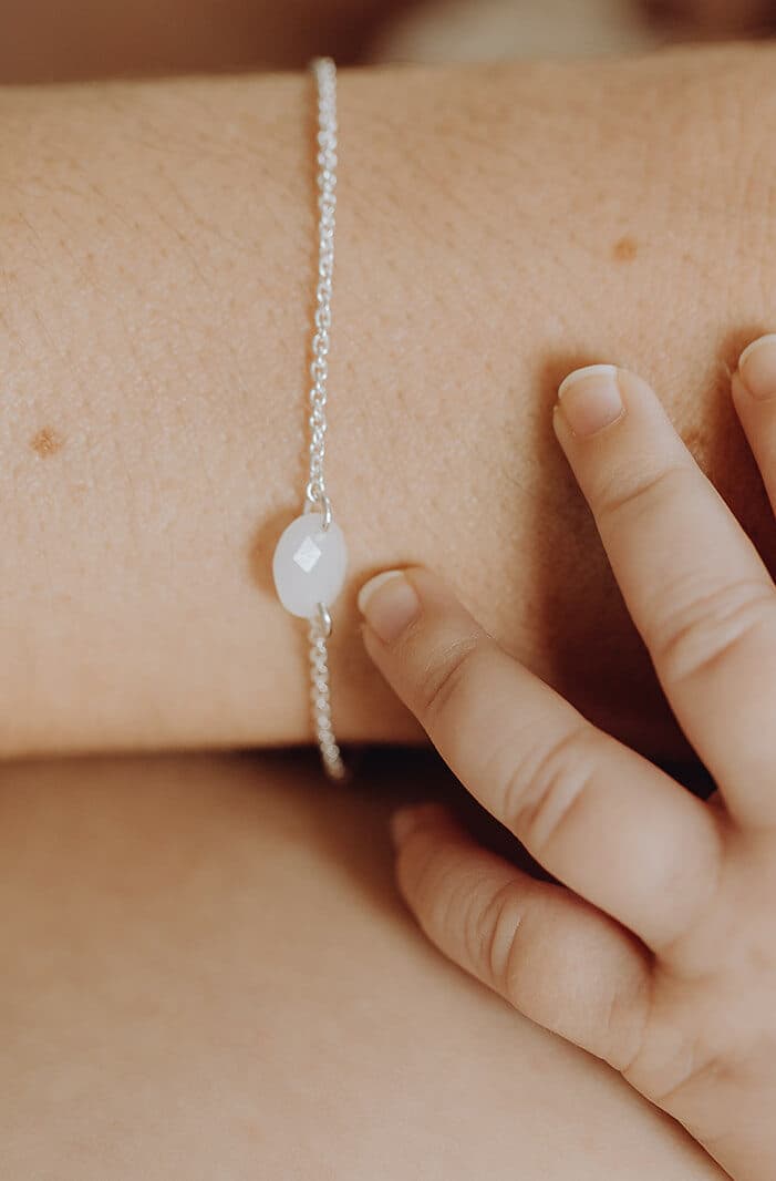 Moedermelk armband 'Ovaal' | Moedermelkjuweel omgevormd tot ovale herinneringssteen | gftd. jewelry
