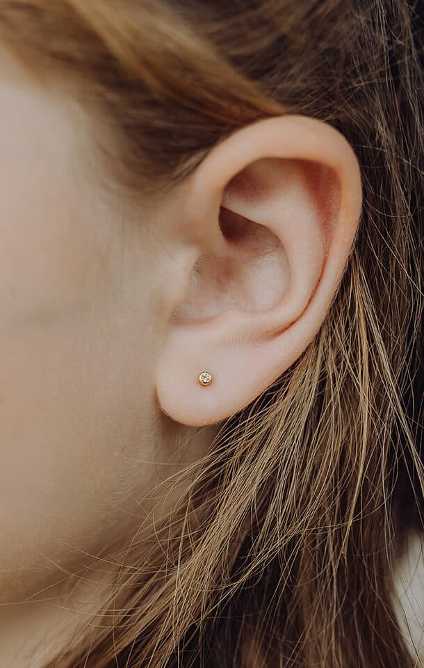 Mini birthstone stud