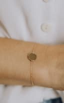14 karaat gouden armband met gravure | Gepersonaliseerde gouden armband met initiaal of datum | gftd. jewelry