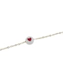 Armband met koesterhartje - 14kt geelgoud | Gepersonaliseerde armband met koesterhartje | gftd. jewelry