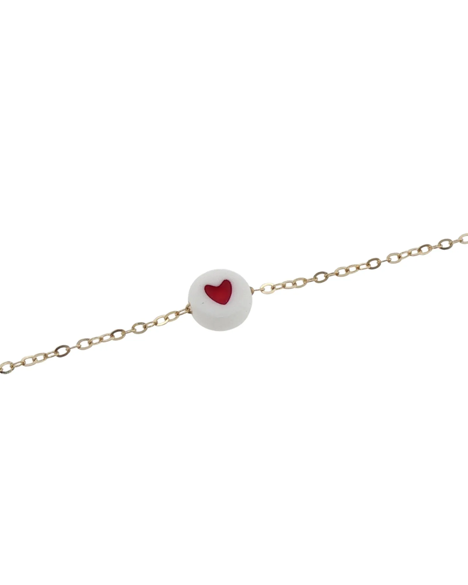 Armband met koesterhartje - 14kt geelgoud | Gepersonaliseerde armband met koesterhartje | gftd. jewelry