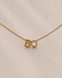 Ketting met 2 letters | Gepersonaliseerde letter ketting | gftd. jewelry